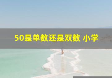 50是单数还是双数 小学